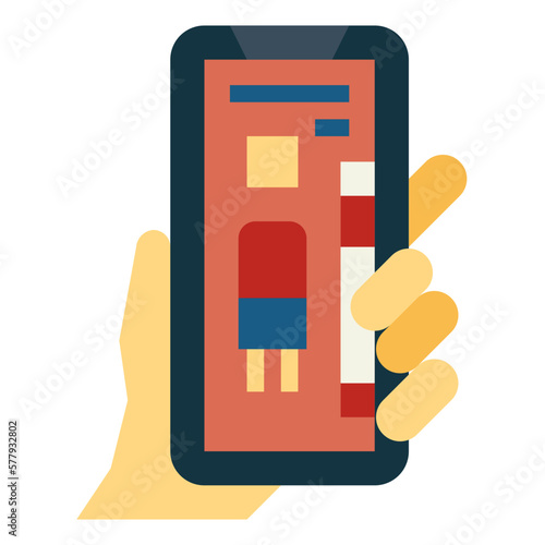 simulator game flat icon style