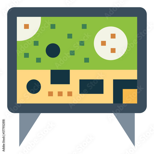 simulator game flat icon style