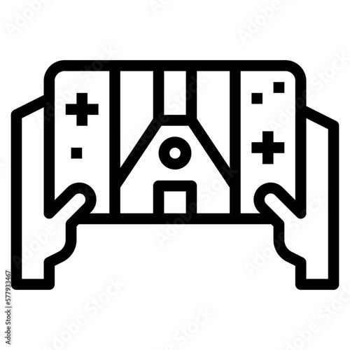 simulator game line icon style