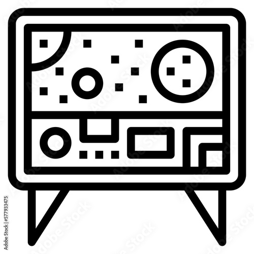simulator game line icon style