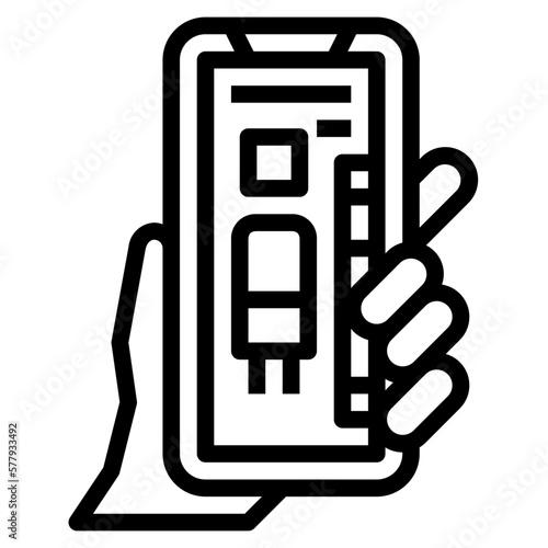 simulator game line icon style