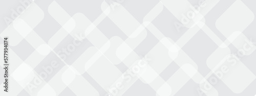 Abstract geometric white, grey square background. Abstract banner for your design.  Abstract technologic white squares Background.