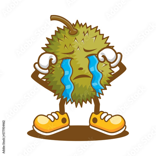 Cartoon character of durian cry