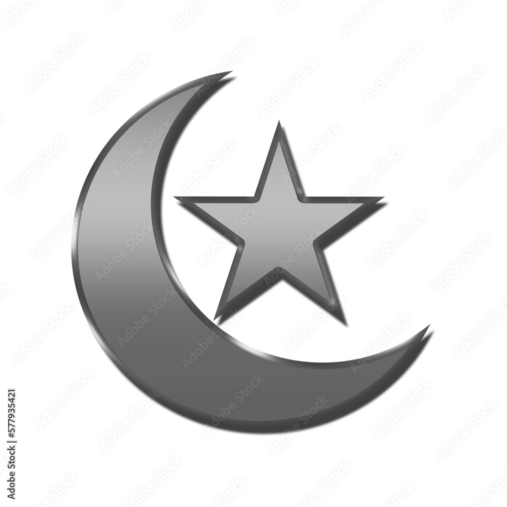 star icon moon icon islamic element design for ramadan kareem 1444h luxury metal design star icon moon icon islamic element design for ramadan kareem 1444h luxury metal design