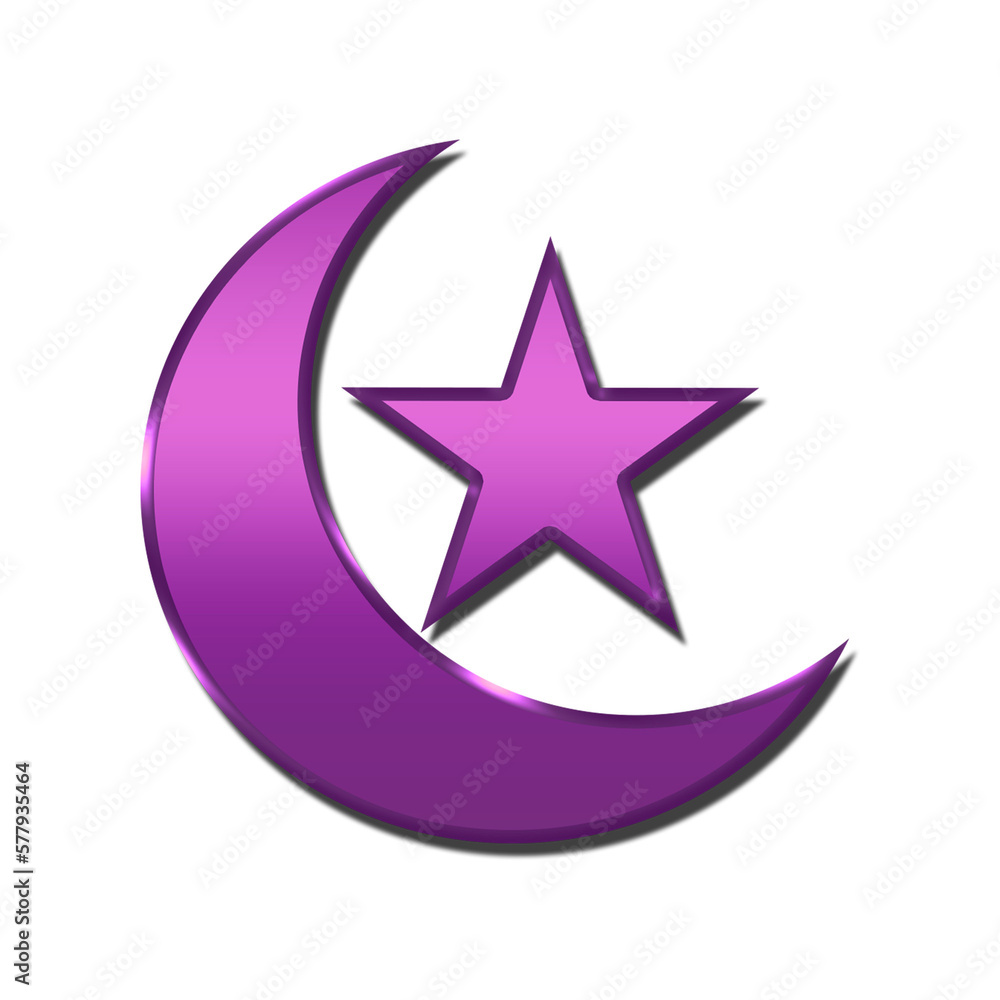 Purple moon star design ornament islamic element template purple Purple moon star design ornament islamic element template purple
