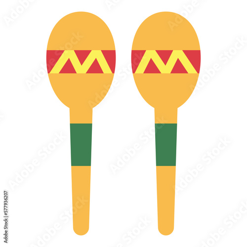 maracas flat icon style