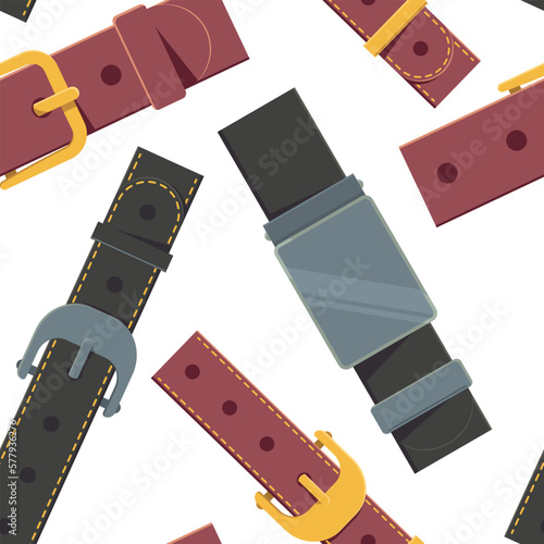 Belt vector cartoon seamless pattern background for wallpaper, wrapping, packing, and backdrop.