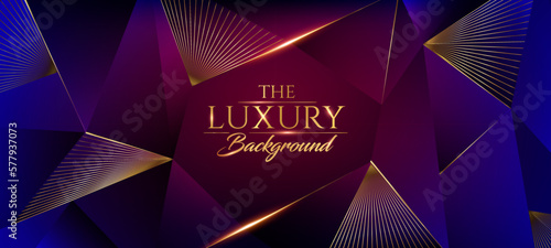 Pink Blue Purple Golden Royal Awards Graphics Background Lines Triangle Polygonal Elegant Shine Modern Template Luxury Premium Corporate Abstract Design Template Banner Certificate Dynamic Shape
