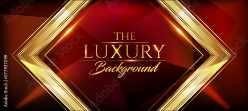 Red Maroon Golden Royal Awards Graphics Background Lines Frame Side Triangle Elegant Shine Modern Blended Template Luxury Premium Corporate Abstract Design Template Banner Certificate Dynamic Shape