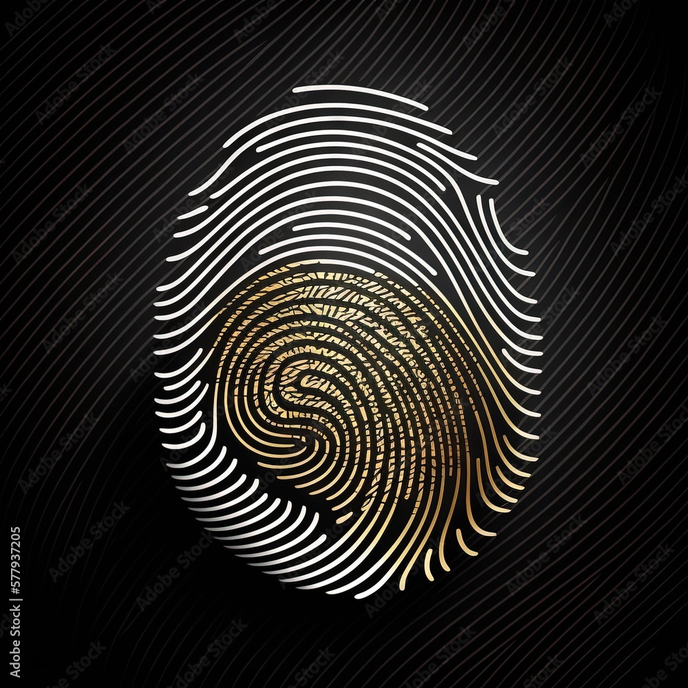 Login with fingerprint scanning technology. Fingerprint to identify personal. Security system concept. Generative Ai Login with fingerprint scanning technology. Fingerprint to identify personal. Security system concept. Generative Ai
