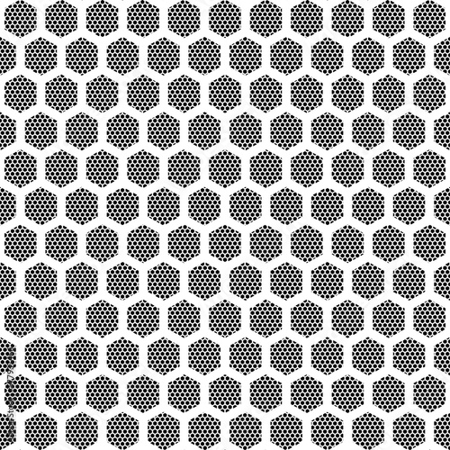 Honeycomb Metal pattern black and white