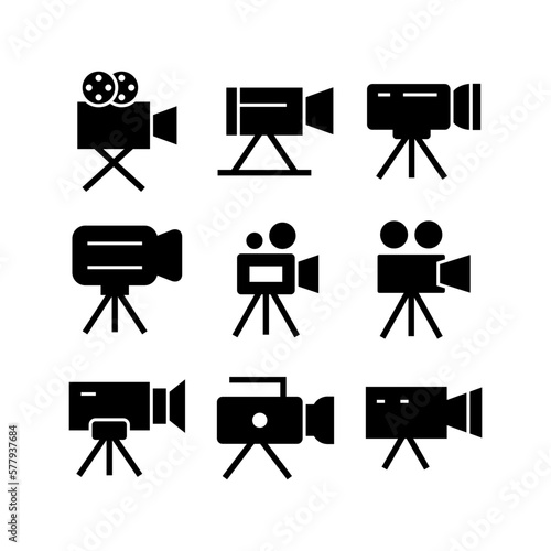 camera recorder icon or logo isolated sign symbol vector illustration - high quality black style vector icons
