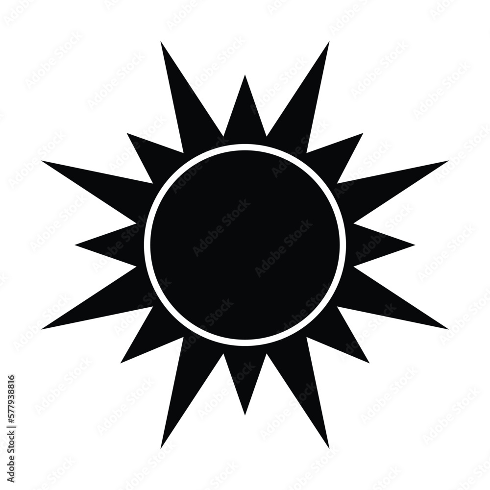 sun icon, sunny vector, hot illustration sun icon, sunny vector, hot illustration