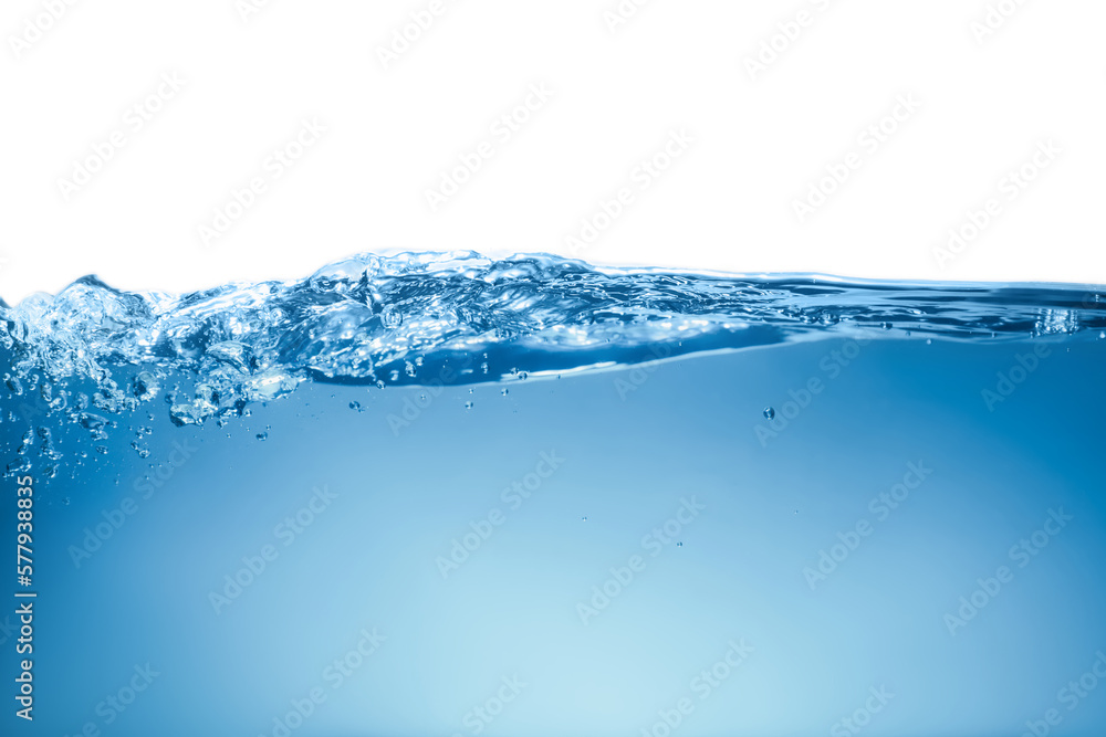 Splash of clear blue water on white background Splash of clear blue water on white background