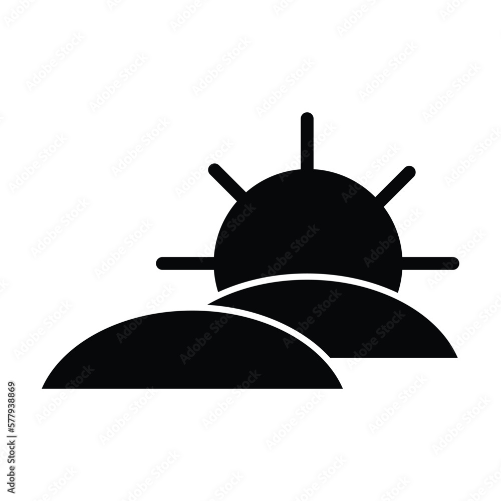 Fototapeta premium sun icon, sunny vector, hot illustration