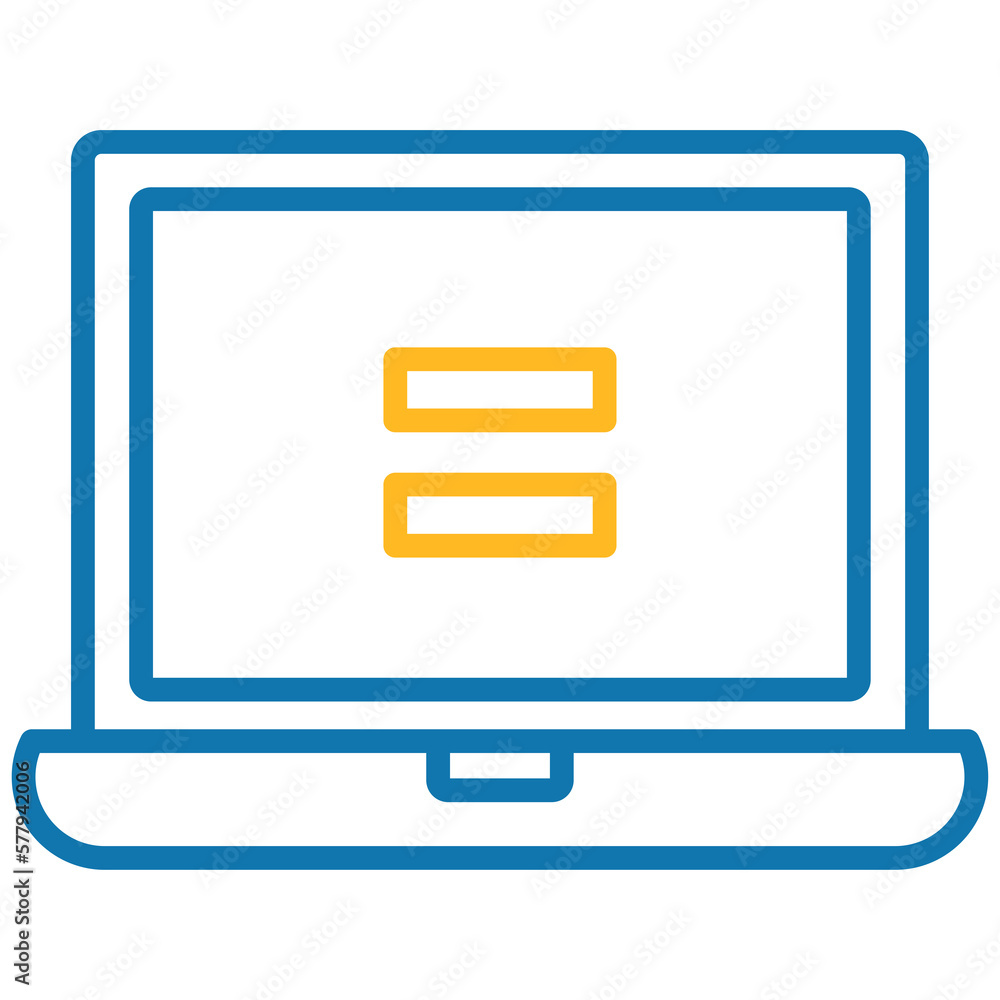 laptop computer and equal icon laptop computer and equal icon
