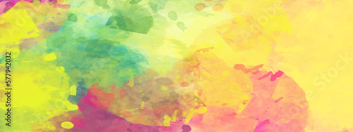Abstract colorful watercolor pastel drawing paper texture background. Abstract vector bright banner, print. Watercolor hand drawn violet blue, pink, yellow color liquid background.