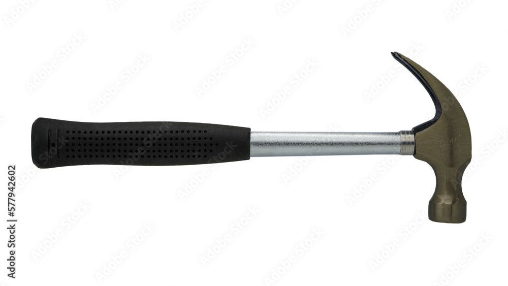 Hammer with black handle isolated on white Hammer with black handle isolated on white