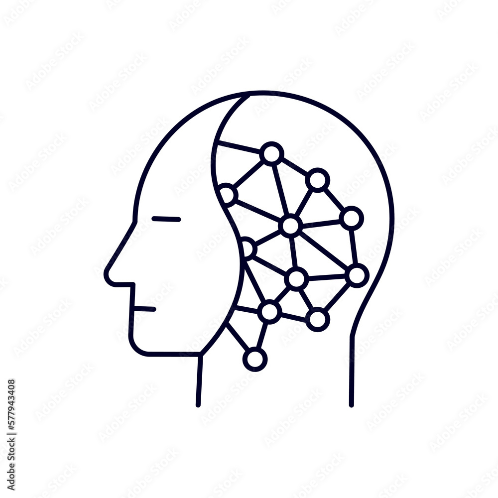 Deep learning icon, Neural networks icon, Artificial intelligence icon ...