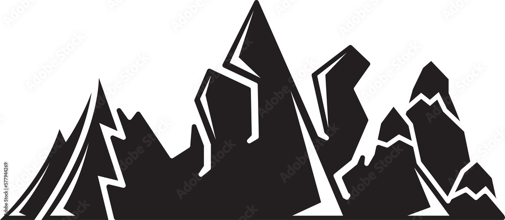 silhouette mountain range illustration