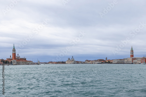 Panoramic view from the water on the main attraction of the Venice city © Artem