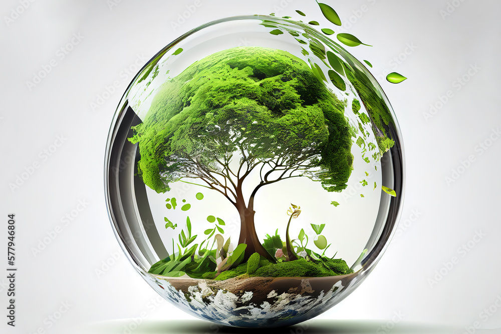 Realistic world environment day illustration. Generative Ai Realistic world environment day illustration. Generative Ai