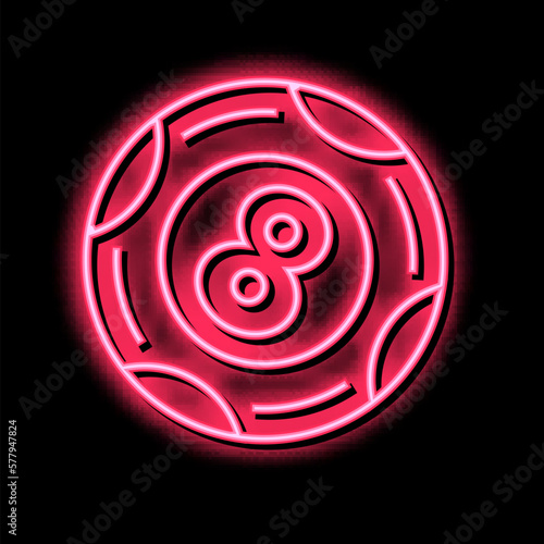 ball lotto neon glow icon illustration