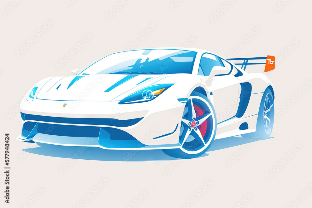 sports car illustration Generated by Ai