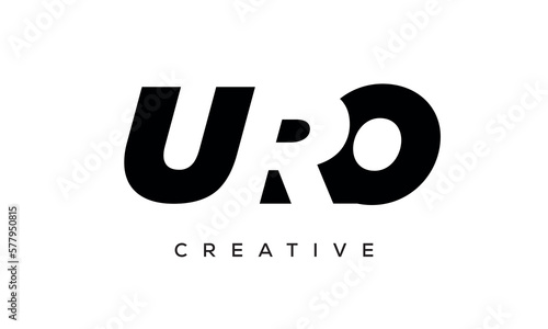 URO letters negative space logo design. creative typography monogram vector