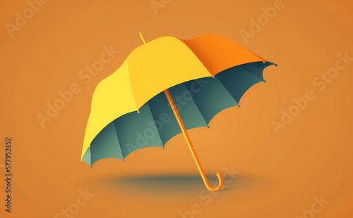 Umbrella illustration. Generative AI technology.