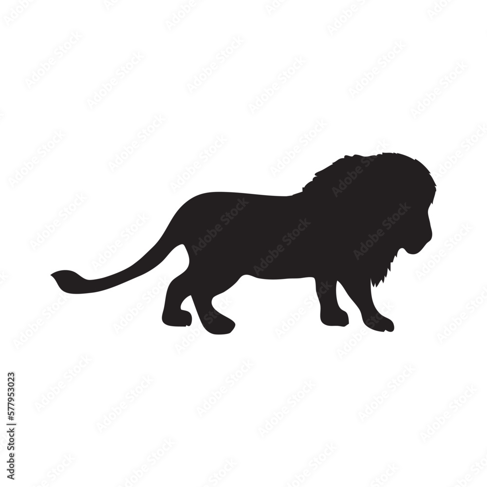 Animal silhouette icon in flat style. Animal vector illustration on white isolated background. Business concept.