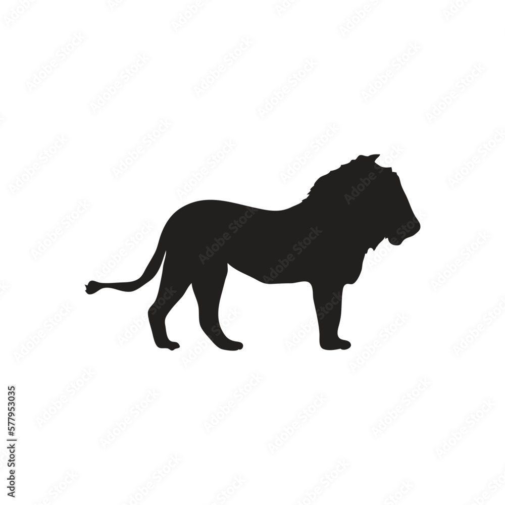Obraz premium Animal silhouette icon in flat style. Animal vector illustration on white isolated background. Business concept.
