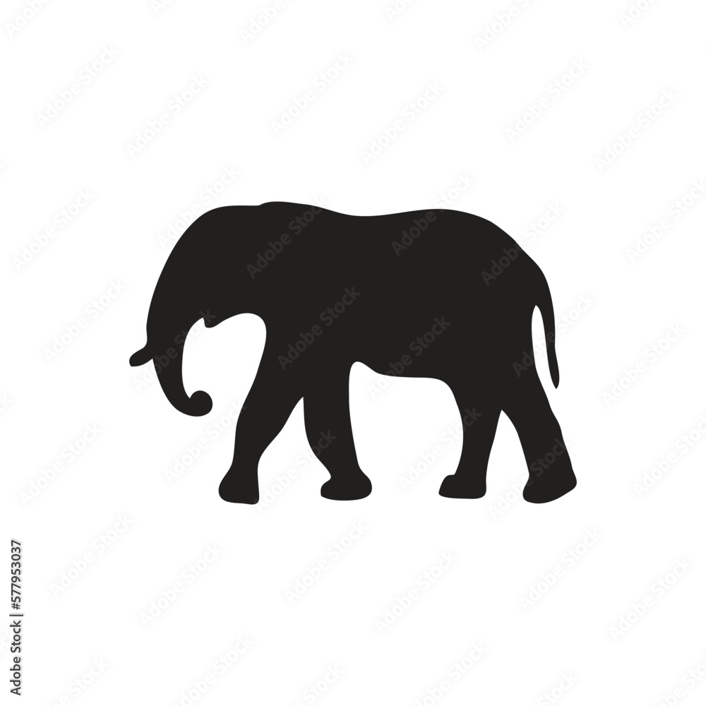Fototapeta premium Animal silhouette icon in flat style. Animal vector illustration on white isolated background. Business concept.