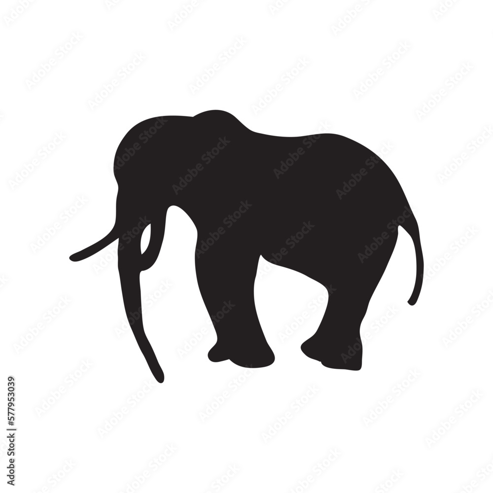 Obraz premium Animal silhouette icon in flat style. Animal vector illustration on white isolated background. Business concept.