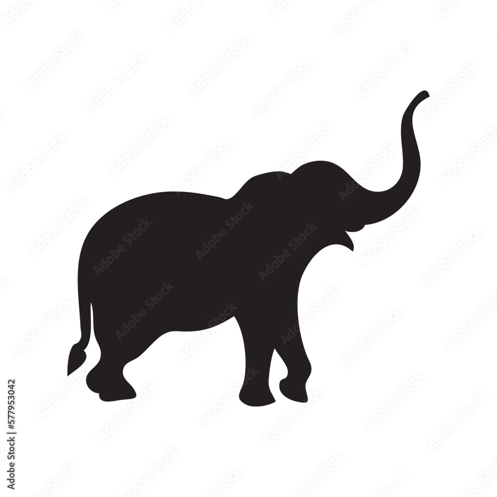 Obraz premium Animal silhouette icon in flat style. Animal vector illustration on white isolated background. Business concept.