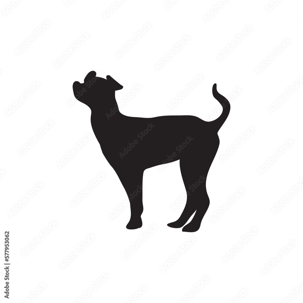 Animal silhouette icon in flat style. Animal vector illustration on white isolated background. Business concept.