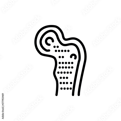 Osteoarthritis black line icon. Rheumatology