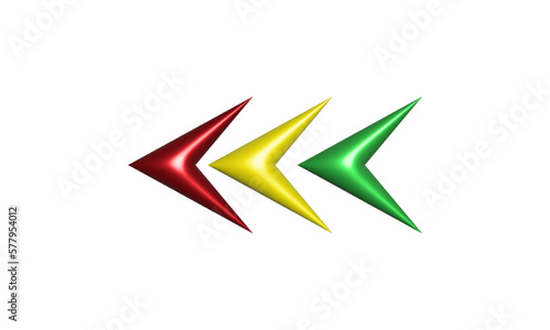 Realistic Arrow 3d icon. vector illustration