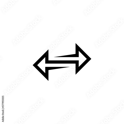 Two opposite arrows exchange icon isolated on white background