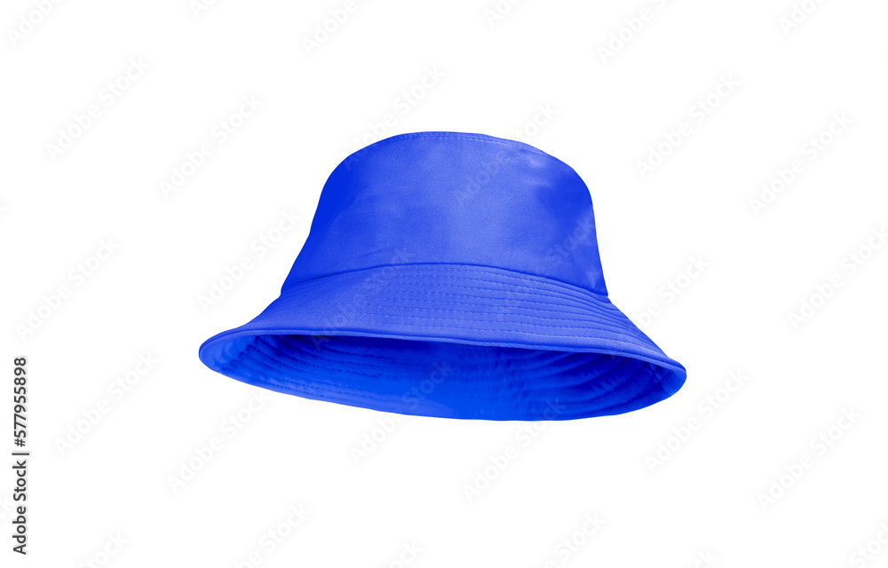Blue bucket hat PNG transparent Stock Photo