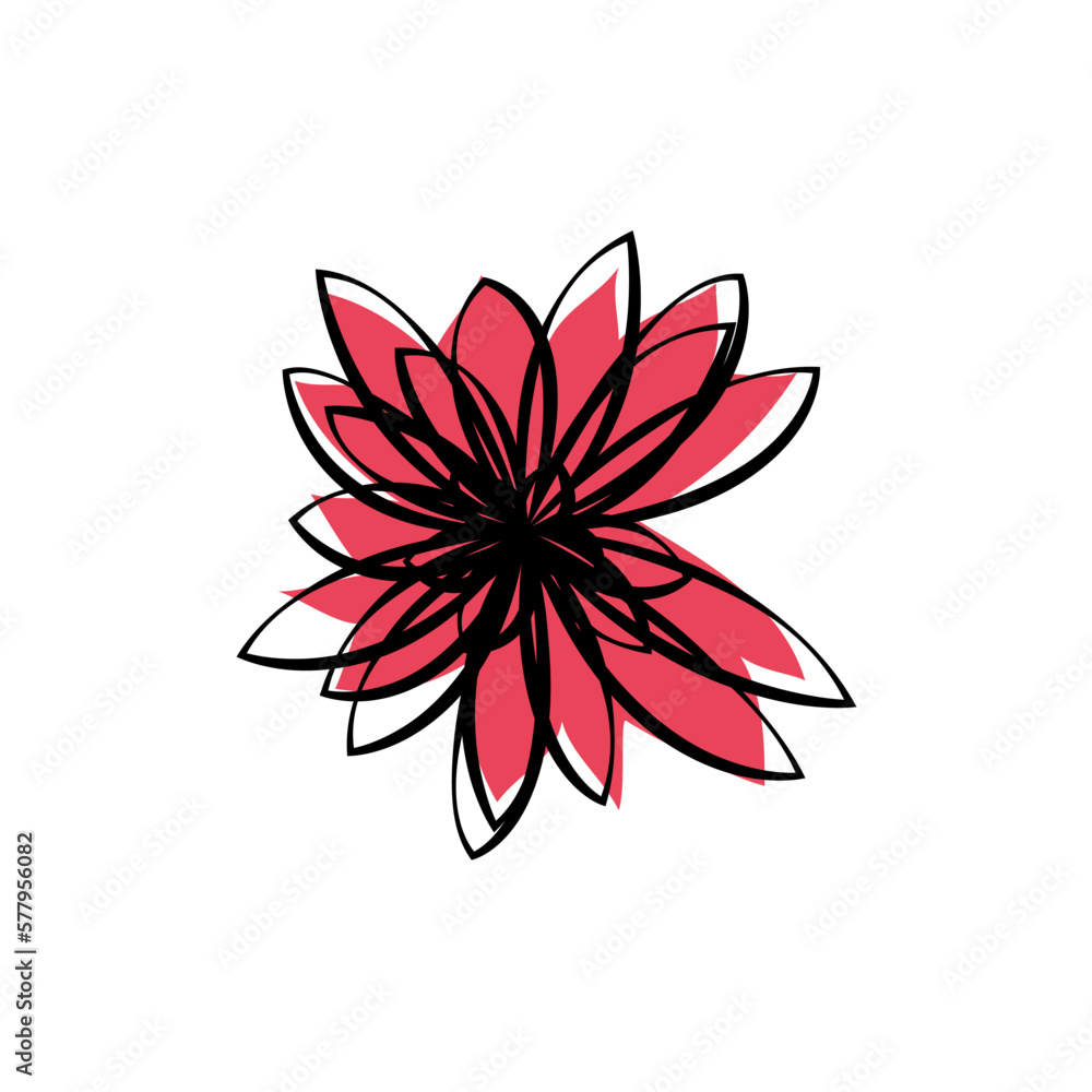 Leaves flower flat icon. Single high quality outline symbol for web design or mobile app. Leaves thin line signs for design logo, visit card, etc.