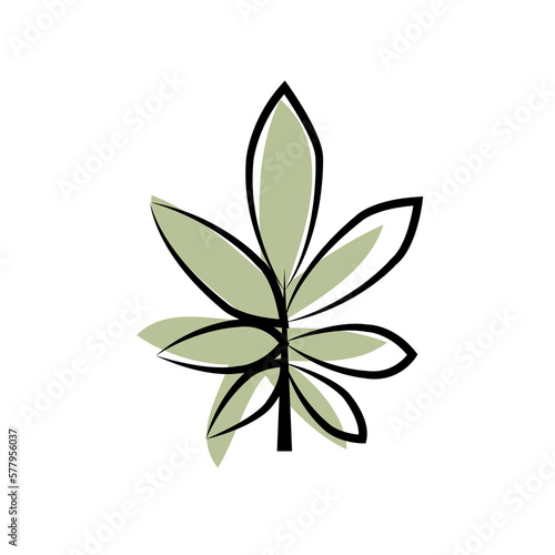 Leaves flower flat icon. Single high quality outline symbol for web design or mobile app. Leaves thin line signs for design logo, visit card, etc. © Lytaccept