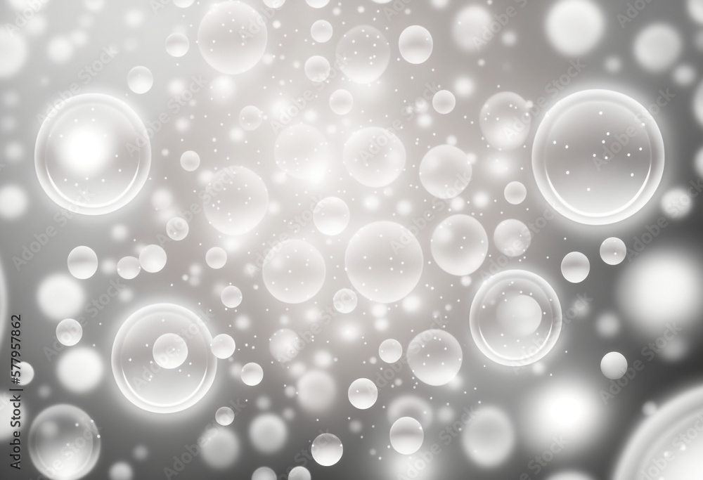 Ai-Generated Render of an Abstract White Bokeh Blur Background with Glittering Reflections and Subtle Dreamlike Illusion