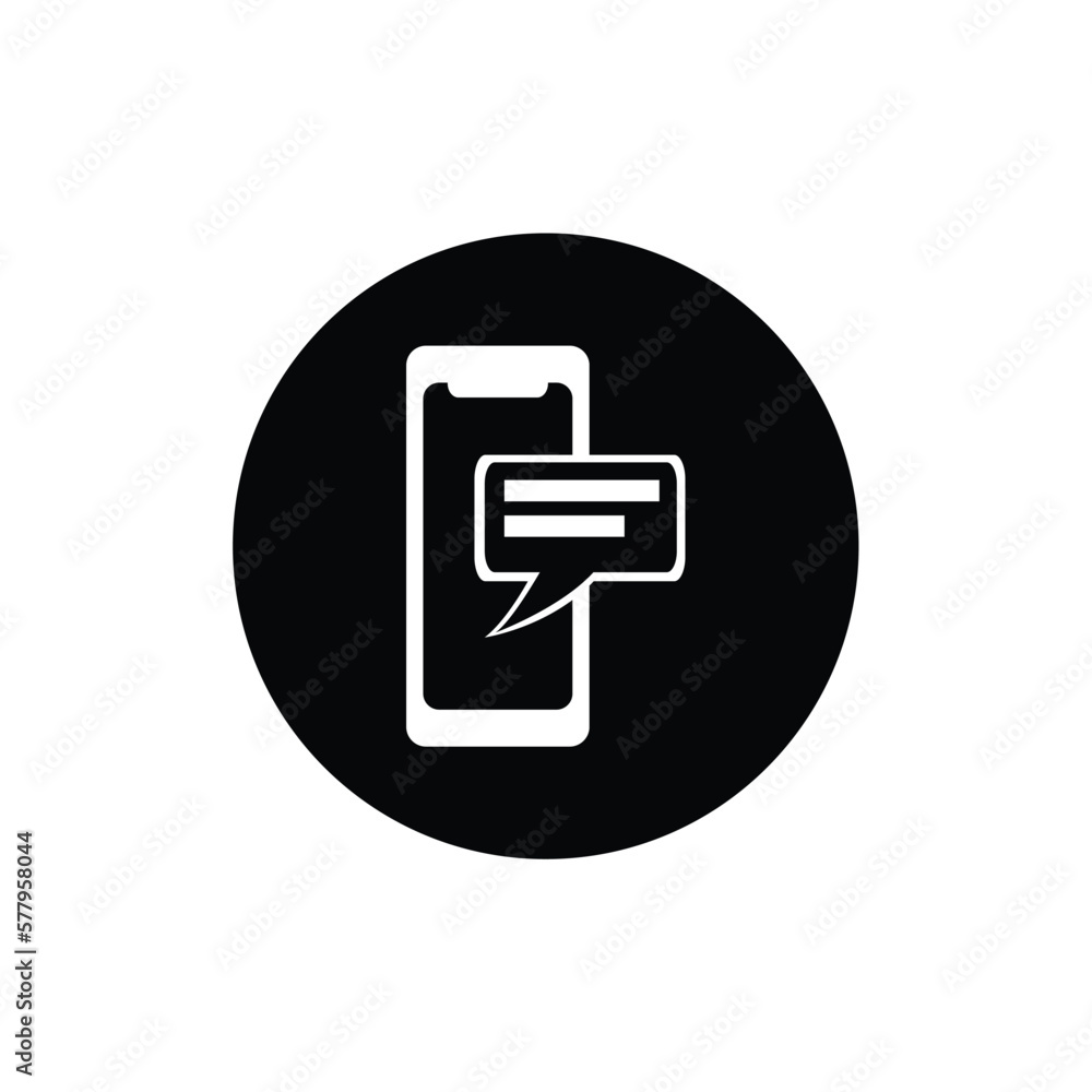 Smartphone Chat Logo Icon Smartphone Chat Logo Icon