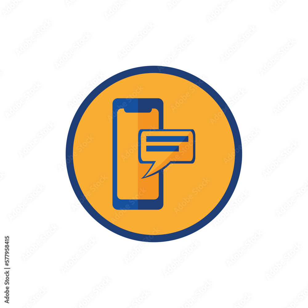 Smartphone Chat Logo Icon