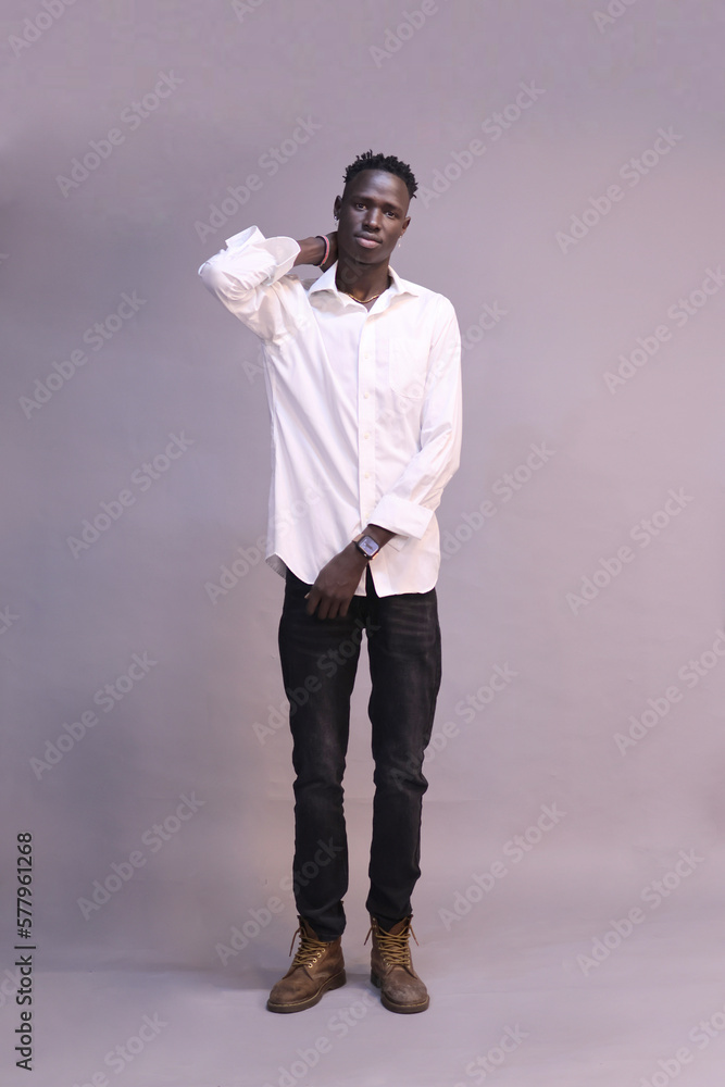 person standing in front of a background person standing in front of a background