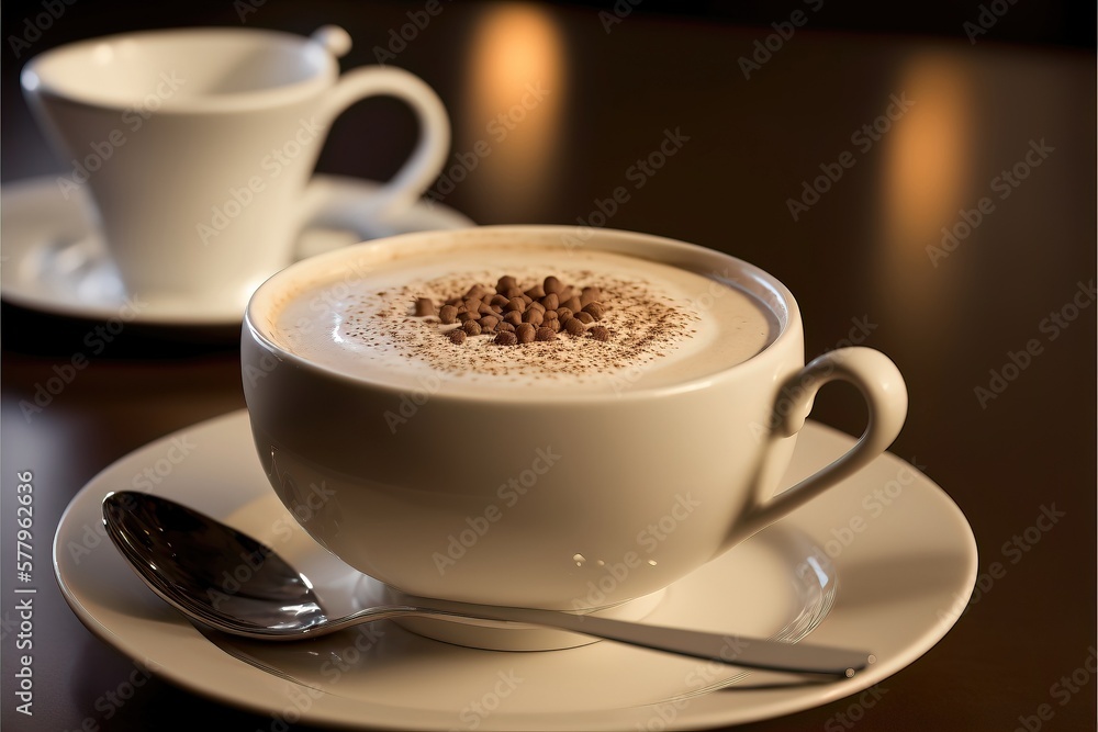 Decorative cup of tea. Generative AI Decorative cup of tea. Generative AI