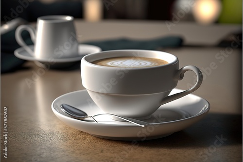 Decorative cup of tea. Generative AI