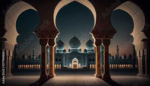 Islamic greetings ramadan kareem eid background design © Grafigator