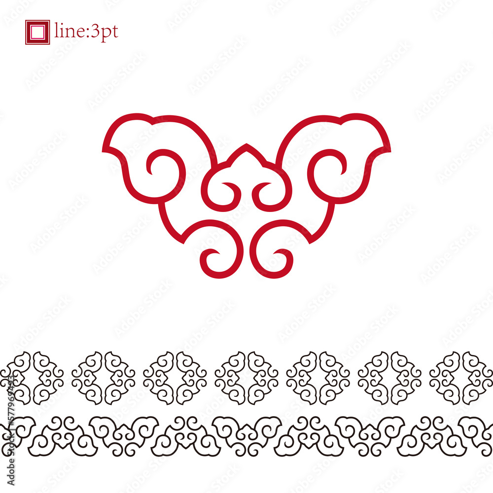 Chinese decorative frames and elements ornaments. Traditional oriental border decoration. Romantic arabesque element vector design art deco illustration wallpaper heart ornament seamless shape curve.